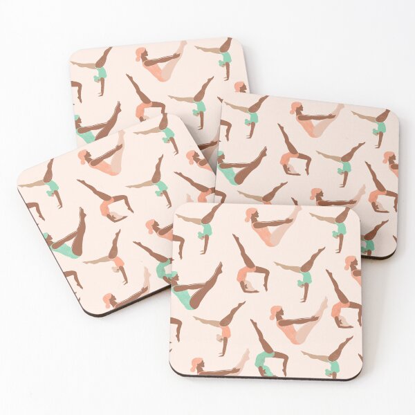 Item preview, Aesthetic Pink and Teal Yoga Pattern designed and sold by STAR10008.