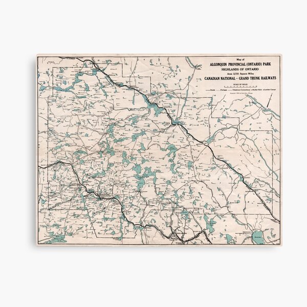 Item preview, 1922 Algonquin Park Ontario Vintage Map designed and sold by Gin  Neko.