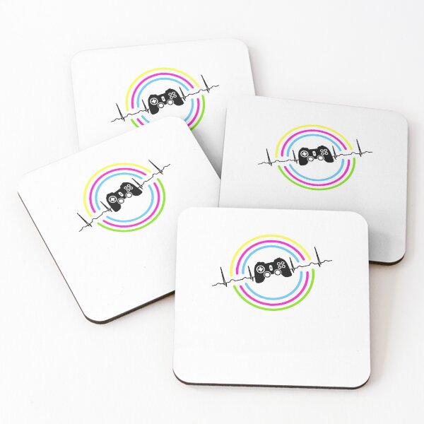 Item preview, colorful gaming heartbeat logo designed and sold by pirminio.