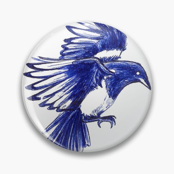 A flock of Magpies Pin