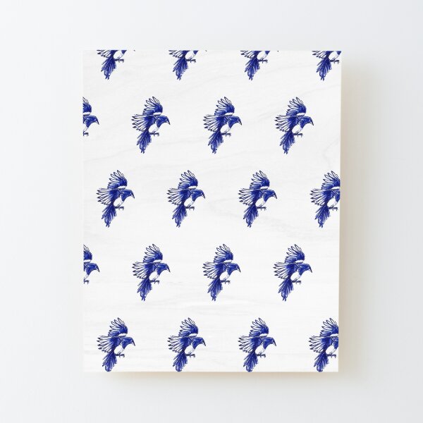 A flock of Magpies Wood Mounted Print