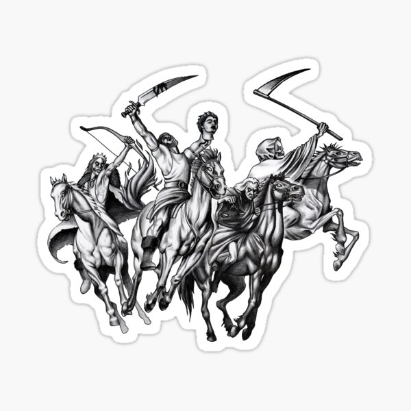 Four Horseman of the Apocalypse Sticker