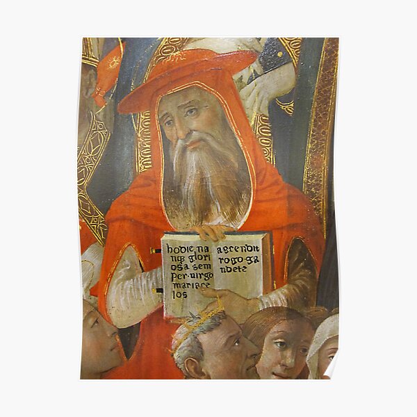 Detail from the coronation of the virgin, Bandini Museum, Fiesole, Italy Poster