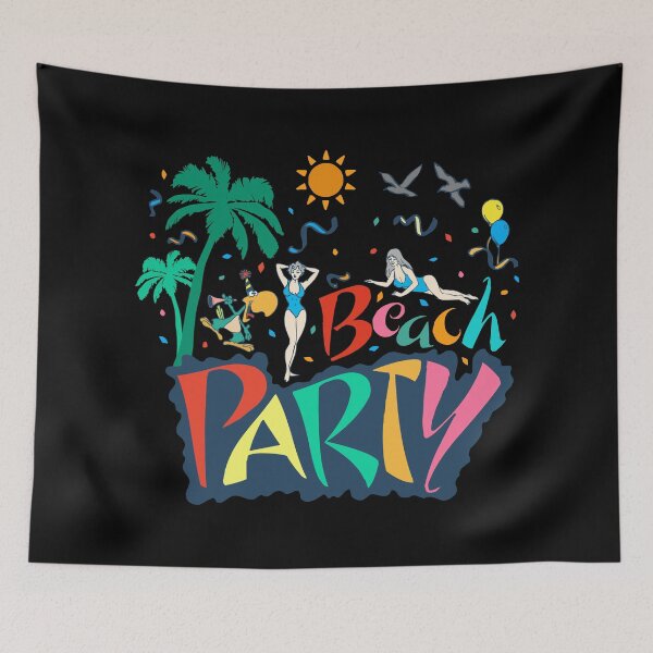 Item preview, Beach Party Sticker designed and sold by gooddesignart.