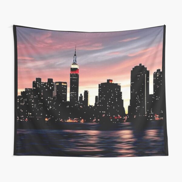 Artikel-Vorschau von NYC Skyline bei Sonnenuntergang, designt und verkauft von agethegreat.