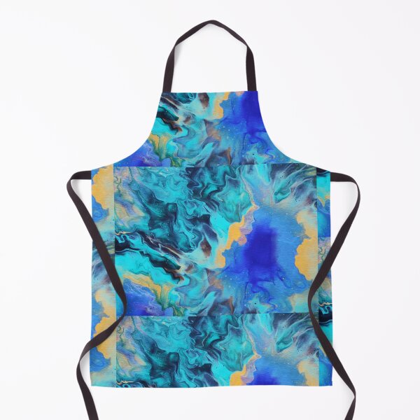 Item preview, Blue, Teal and Gold Dutch Pour 2 designed and sold by crystalorrainee.