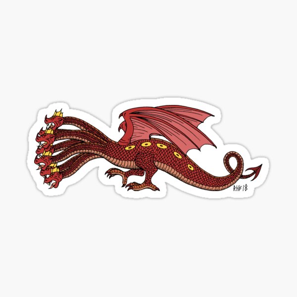 Artikel-Vorschau von Siebenköpfiger Wyvern, designt und verkauft von Azure Lion Productions.