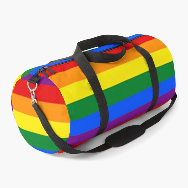 LGBT Pride Travel Duffel Bag, Rainbow Stripe Sport Tote Gym Bag Foldable  Duffel Bag Weekender Overnight Bag Carry On Handbag for Women Men