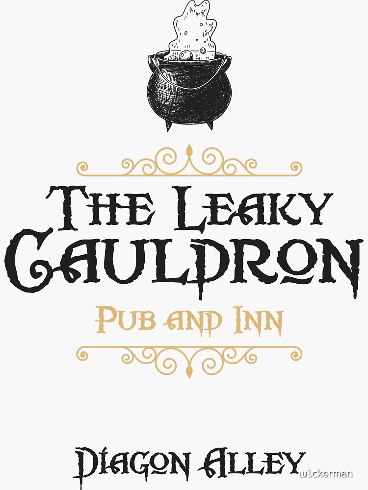 "The Leaky Cauldron Pub and Inn" Sticker by w1ckerman | Redbubble