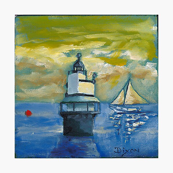 Item preview, Solomon's Lump Lighthouse & Skipjack in the Chesapeake Bay in 1886 designed and sold by Phyllis Dixon.