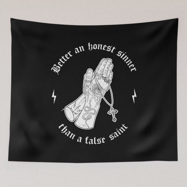 Item preview, Better an Honest Sinner designed and sold by BadTypeCo.