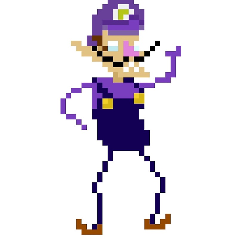 Original Resolution: 800x800. pixel art waluigi Visit for more grids just l...