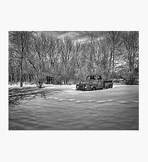 Old Timer In The Snow Photographic Print