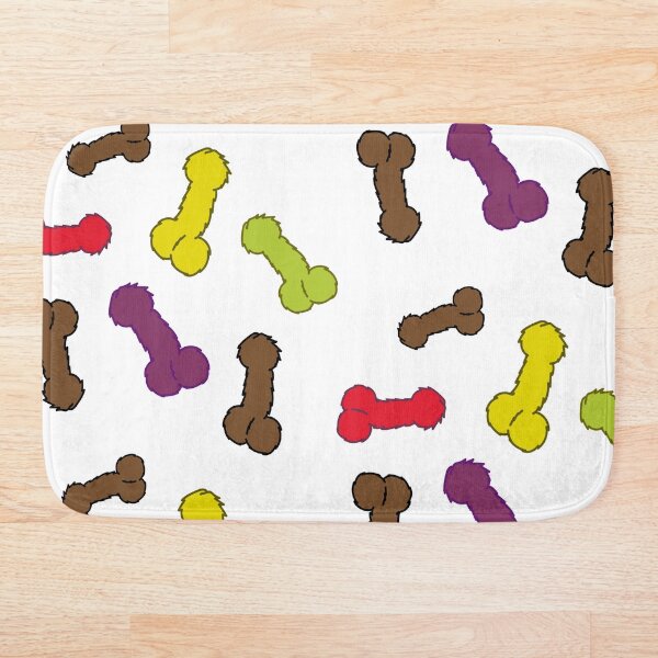 Big Mouth Fury Penises Bath Mat