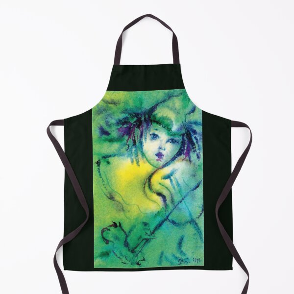 Item preview, VIOLINIST CLOWN IN GREEN Watercolor  designed and sold by BulganLumini.