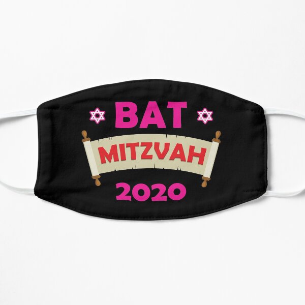 Jewish Scroll Star of David Bat Mitzvah 2020 print Flat Mask