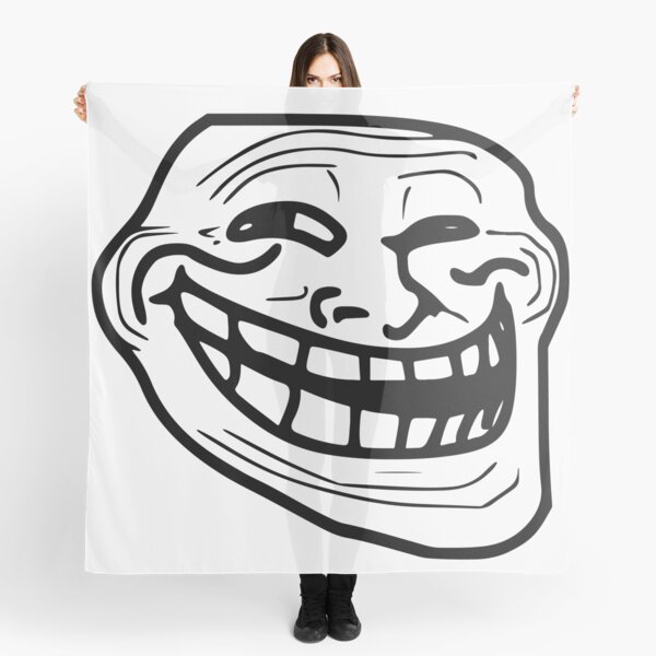 Troll Face Scarves Redbubble - patrick troll face roblox