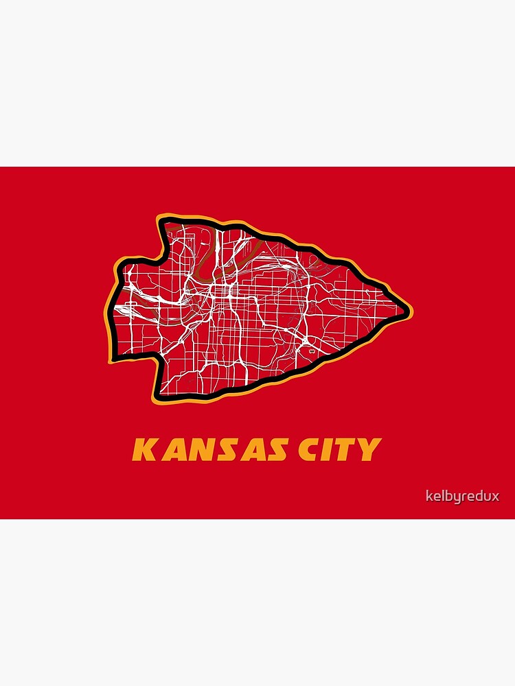 Kansas City Arrowhead Map in Chiefs Colors Mask for Sale by kelbyredux