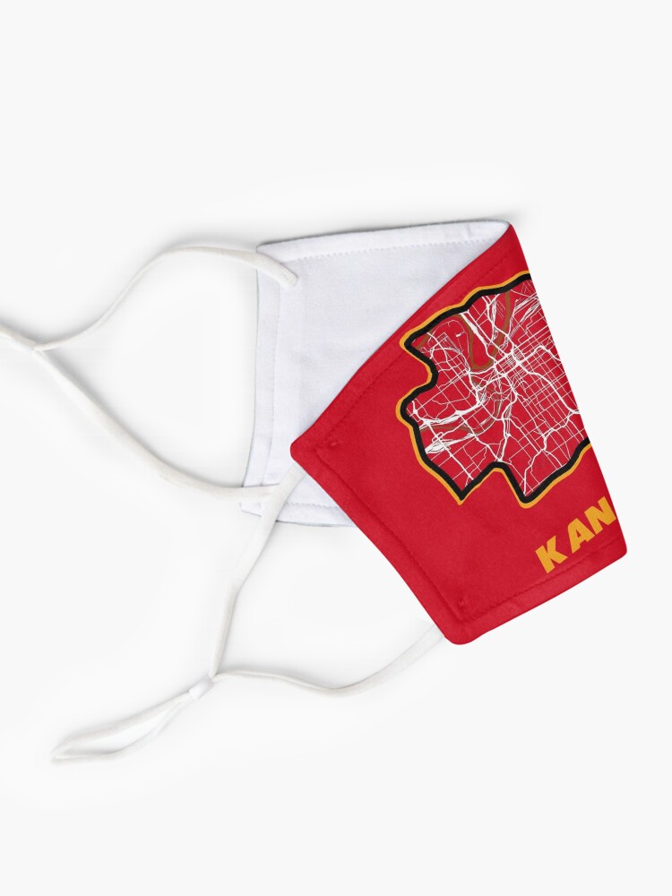 Kansas City Arrowhead Map in Chiefs Colors Mask for Sale by kelbyredux