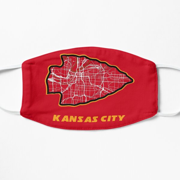 Kansas City Arrowhead Map in Chiefs Colors Mask for Sale by kelbyredux