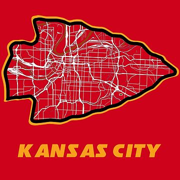 Kansas City Arrowhead Map in Chiefs Colors Baby One-Piece for Sale by  kelbyredux