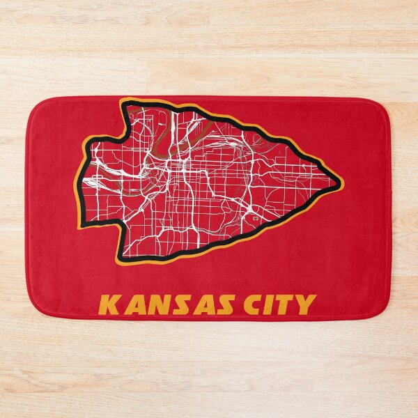 Item preview, Kansas City Arrowhead Map in Chiefs Colors designed and sold by kelbyredux.