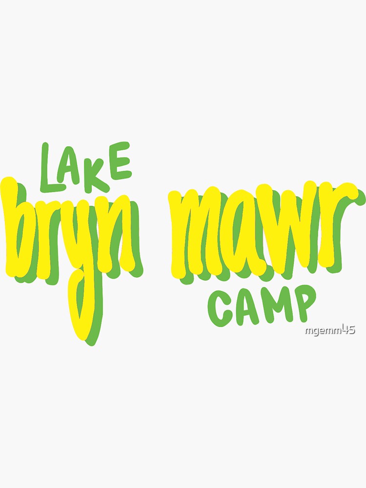 "Lake Bryn Mawr Camp" Sticker for Sale by mgemm45 Redbubble