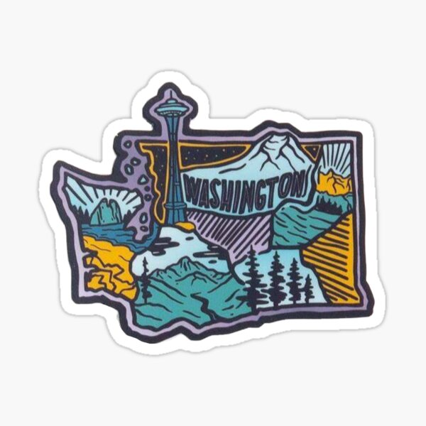 Item preview, Washington stickers designed and sold by aloha-designs.