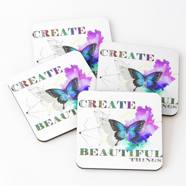 Item preview, Create Beautiful Things -Metamorphosis - let life unfold - unique BUTTERFLY Morpho watercolor designed and sold by originalsusie.