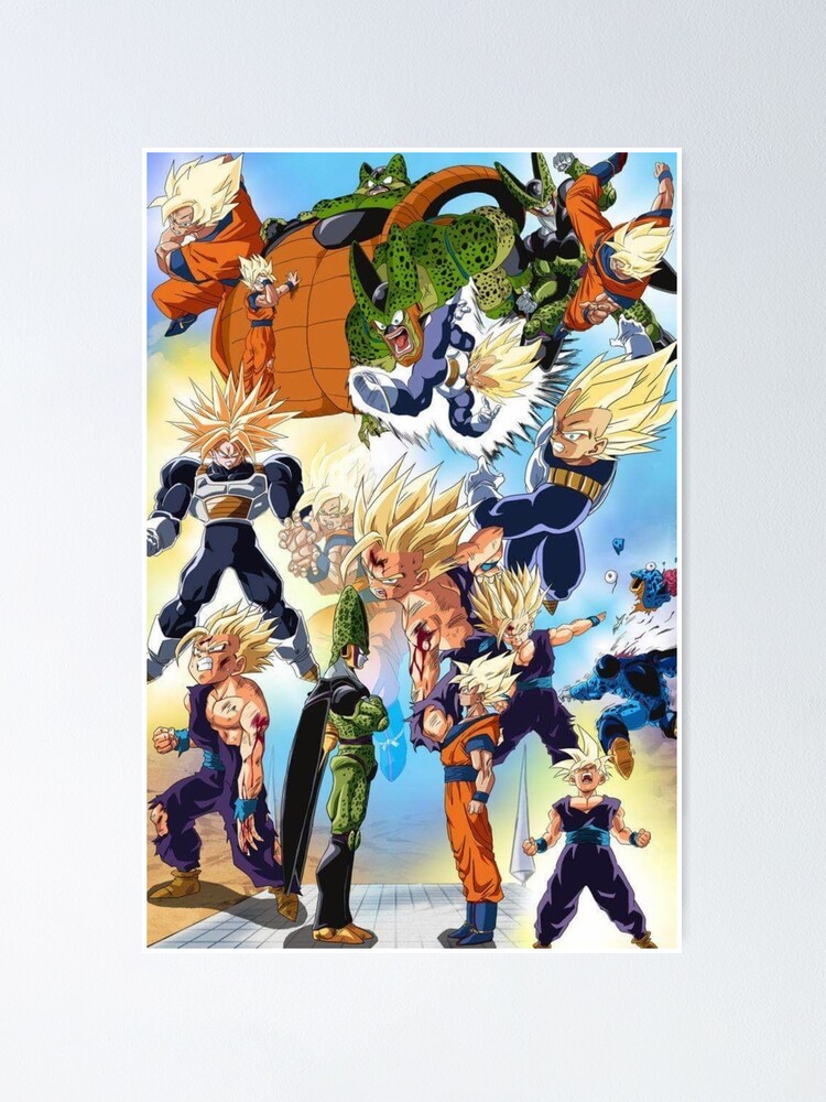 Cell saga poster  Dragon ball z, Dragon ball, Anime