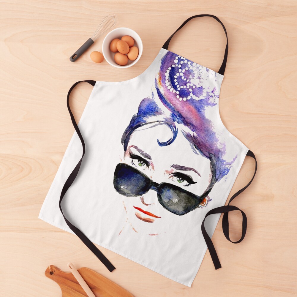 Audrey Hepburn Abstract Apron