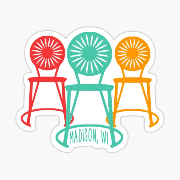 Vista previa del artículo con la obra «Sillas de terraza: rojo, azul / verde, naranja», diseñado y vendido por notabledesigns.