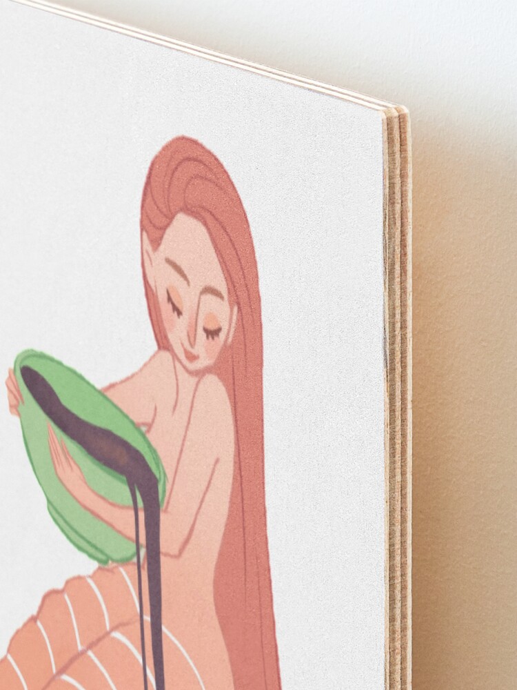 Alternate view of Sushi Mermaid Mounted Print