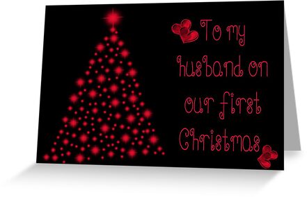to my husband on our first christmas greeting cards by vickie emms redbubble - What To Buy My Husband For Christmas to my husband on our first christmas greeting cards by vickie emms redbubble - What To Buy My Husband For Christmas