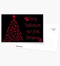 To My Husband On Our First Christmas Postcards