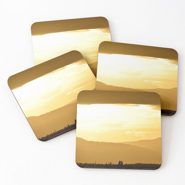 Item preview, Yellowstone sunset behind mountains designed and sold by David Garry.