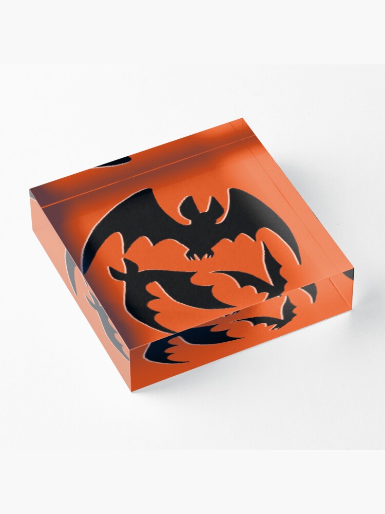 Alternate view of Blood Moon Bats Acrylic Block