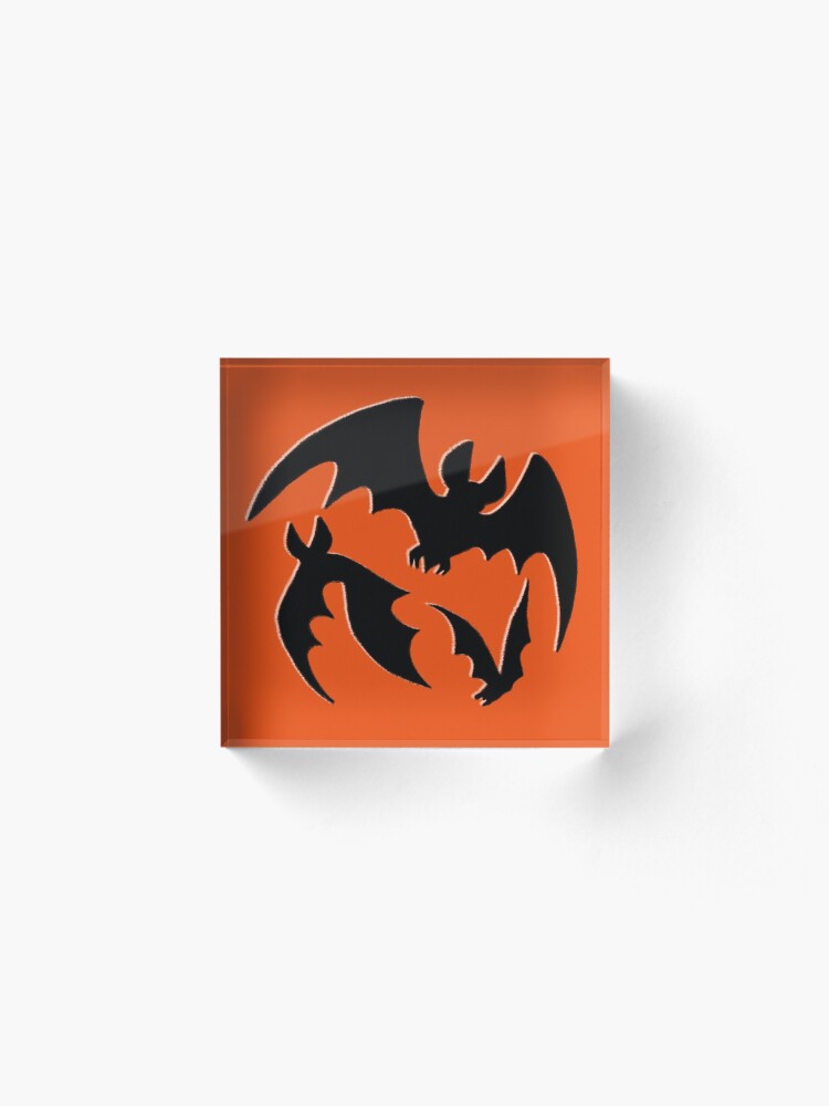 Alternate view of Blood Moon Bats Acrylic Block