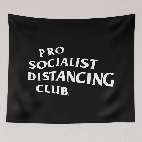 Item preview, Pro Socialist Distancing Club | White TXT designed and sold by agnumasalis.