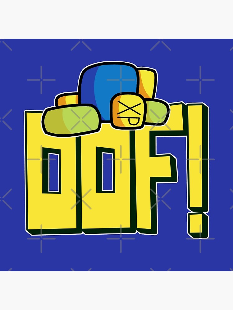 roblox oof gaming noob greeting card by smoothnoob redbubble
