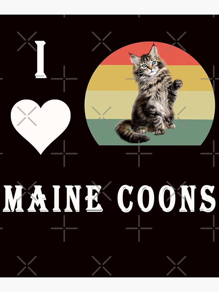 Disover i LOVE MAINE COONS Premium Matte Vertical Poster