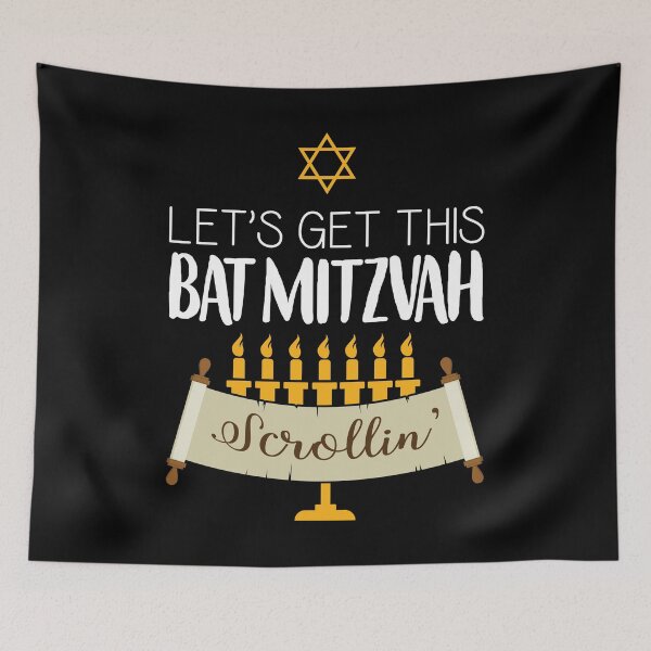 Item preview, Jewish Menorah Torah Scroll Bat Mitzvah graphic designed and sold by jakehughes2015.