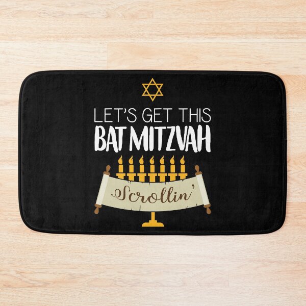 Item preview, Jewish Menorah Torah Scroll Bat Mitzvah graphic designed and sold by jakehughes2015.