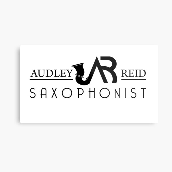 Audley Reid Saxophonist: White Series Metal Print