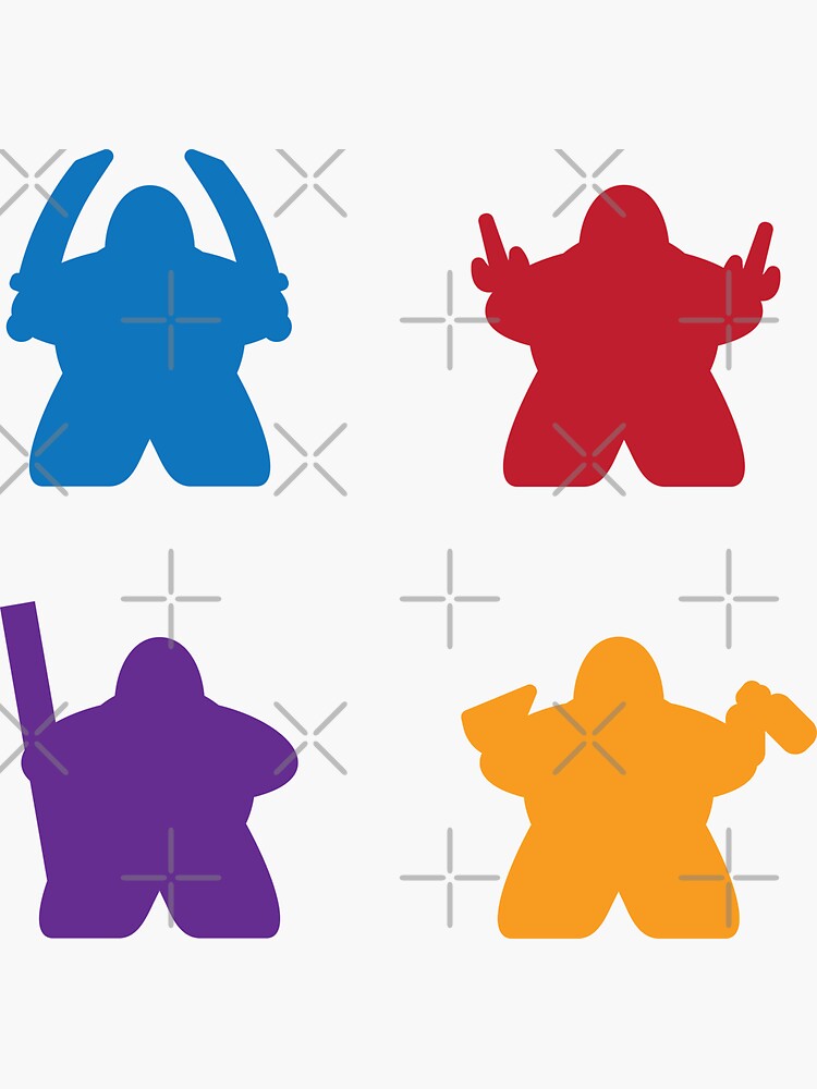 Teenage Wooden Ninja Meeples by brainthought