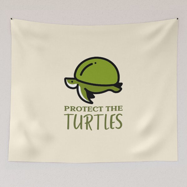 Item preview, Protect the Turtles Cute Turtle designed and sold by Telle Garcia.