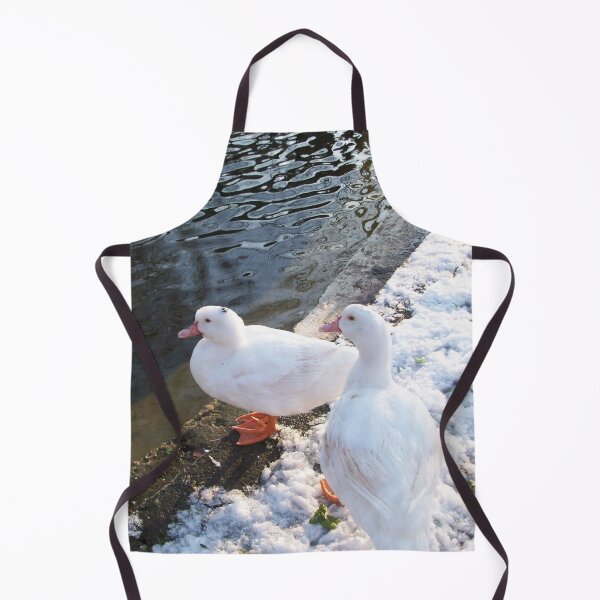 Item preview, WHITE DUCKS WALKING ON THE WINTER SNOW TUSCANY FLORENCE Photo designed and sold by BulganLumini.