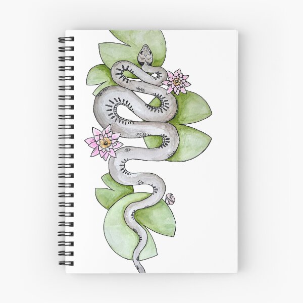 Item preview, Grass Snake with Lilies designed and sold by mayke920.