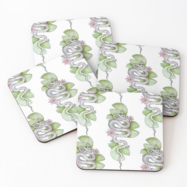 Item preview, Grass Snake with Lilies designed and sold by mayke920.