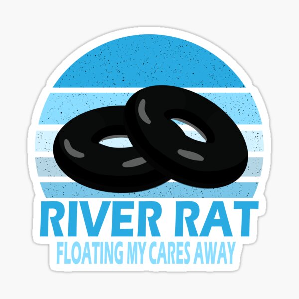 River Rat Floating Inner Tube Tubing Gift Sticker